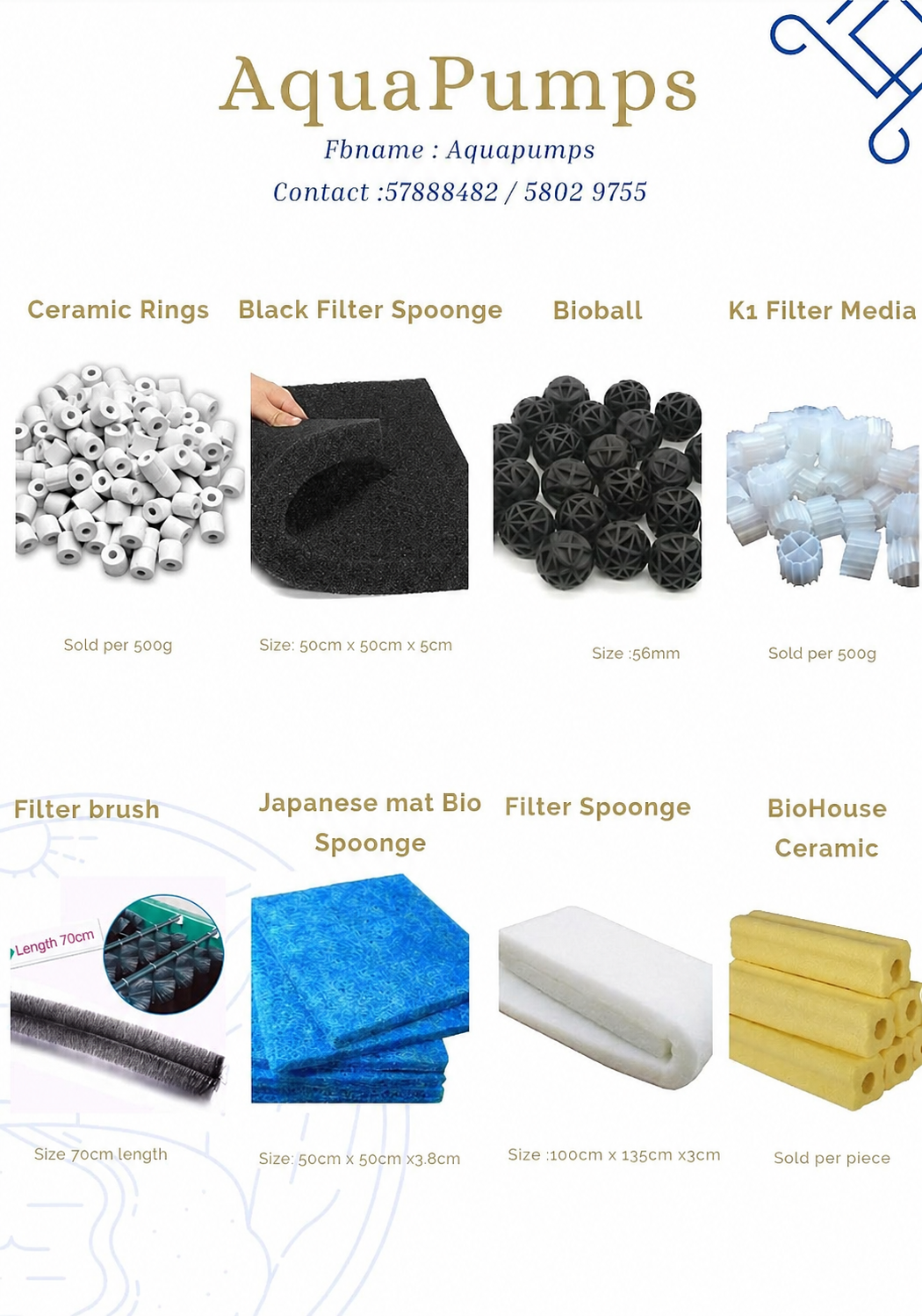 Aqua Filtration media